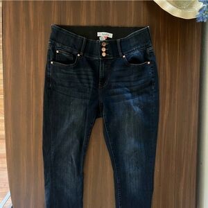 ARULA Dark Blue Skinny Jeans|Size 12|Elastic Waistband|3 Button|Stretch